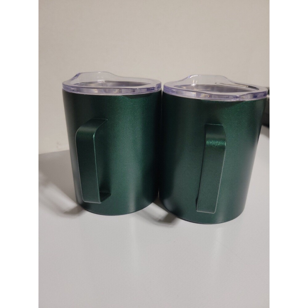 Pair of stainless steel insulated camp mugs - Picture 3 of 4